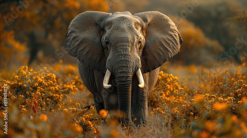 A close-up photo of a majestic elephant roaming the African savanna, symbolizing the importance of conservation efforts to protect endangered species and their habitats..illustration photo