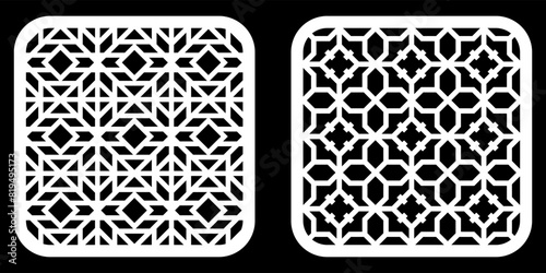 Geometric and simple pattern for background, decoration, panel, for cnc cutting