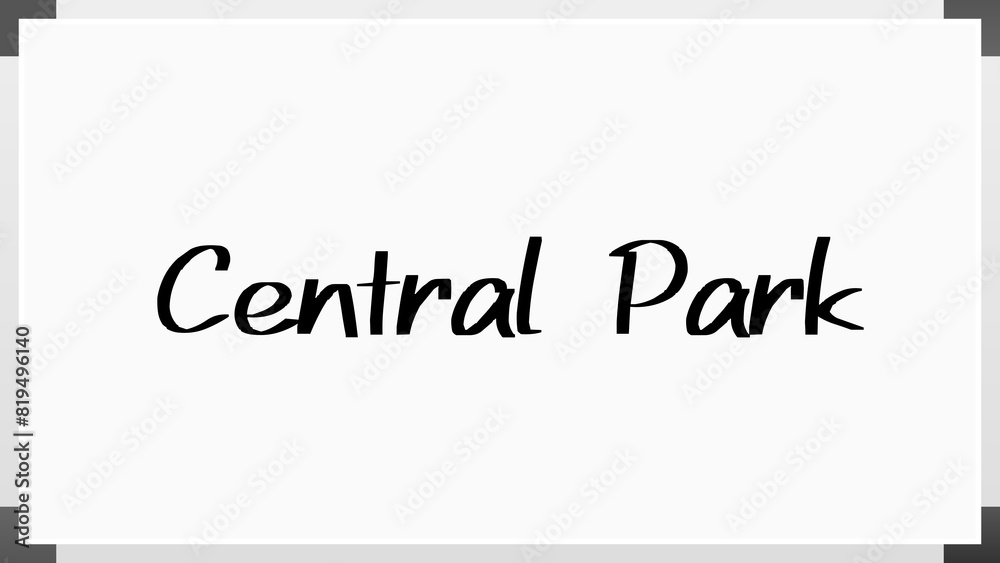 Central Park のホワイトボード風イラスト Central Park のホワイトボード風イラスト