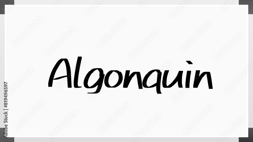 Algonquin のホワイトボード風イラスト