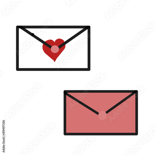 Icon set Letter