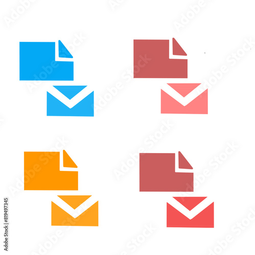Icon set Letter