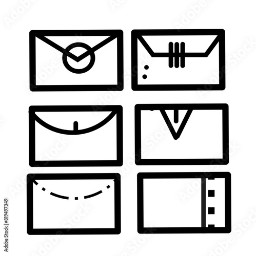 Icon set Letter
