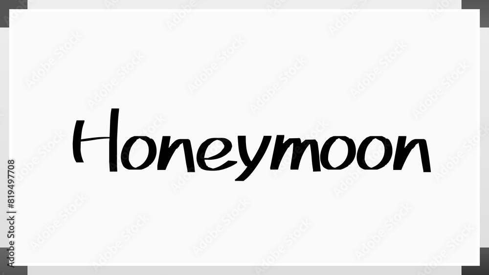 Honeymoon のホワイトボード風イラスト