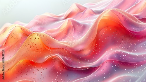 Vector pattern of ferrofluid with rippling abstract design, vector, lines, organic, color Peach Fuzz