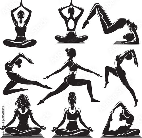 Yoga Pose bundle Vector