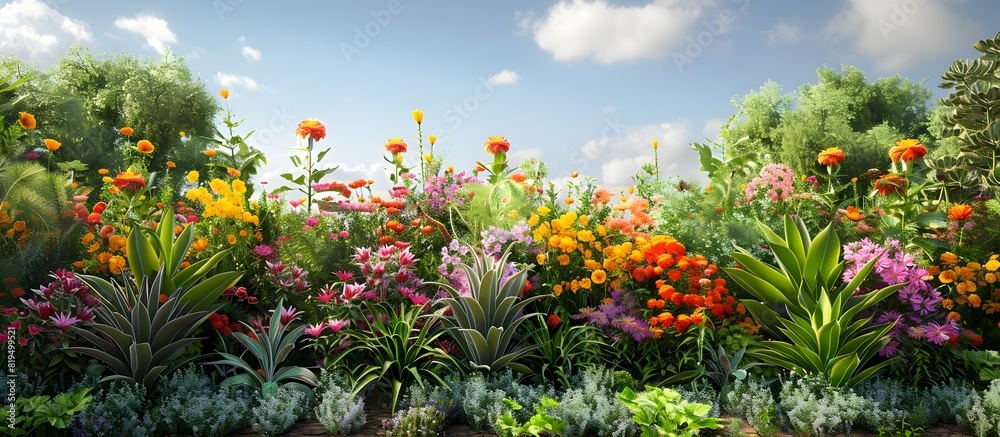 Vibrant Botanical Medley A Lush Colorful Study of Mexican Herbal and Floral Abundance Vibrant Botanical Medley A Lush Colorful Study of Mexican Herbal and Floral Abundance