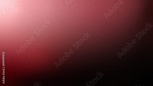 Glowing red spotlight on a dark red background, rough abstract background with bright light and glow template, grainy noise grungy texture