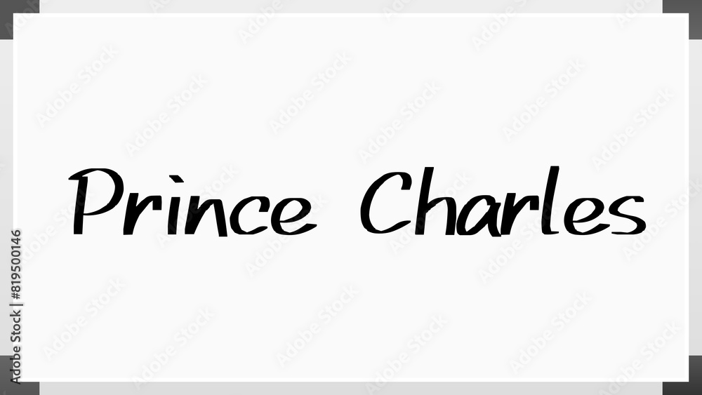 Prince Charles のホワイトボード風イラスト Prince Charles のホワイトボード風イラスト