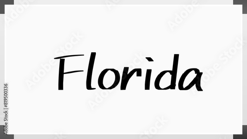 Florida のホワイトボード風イラスト