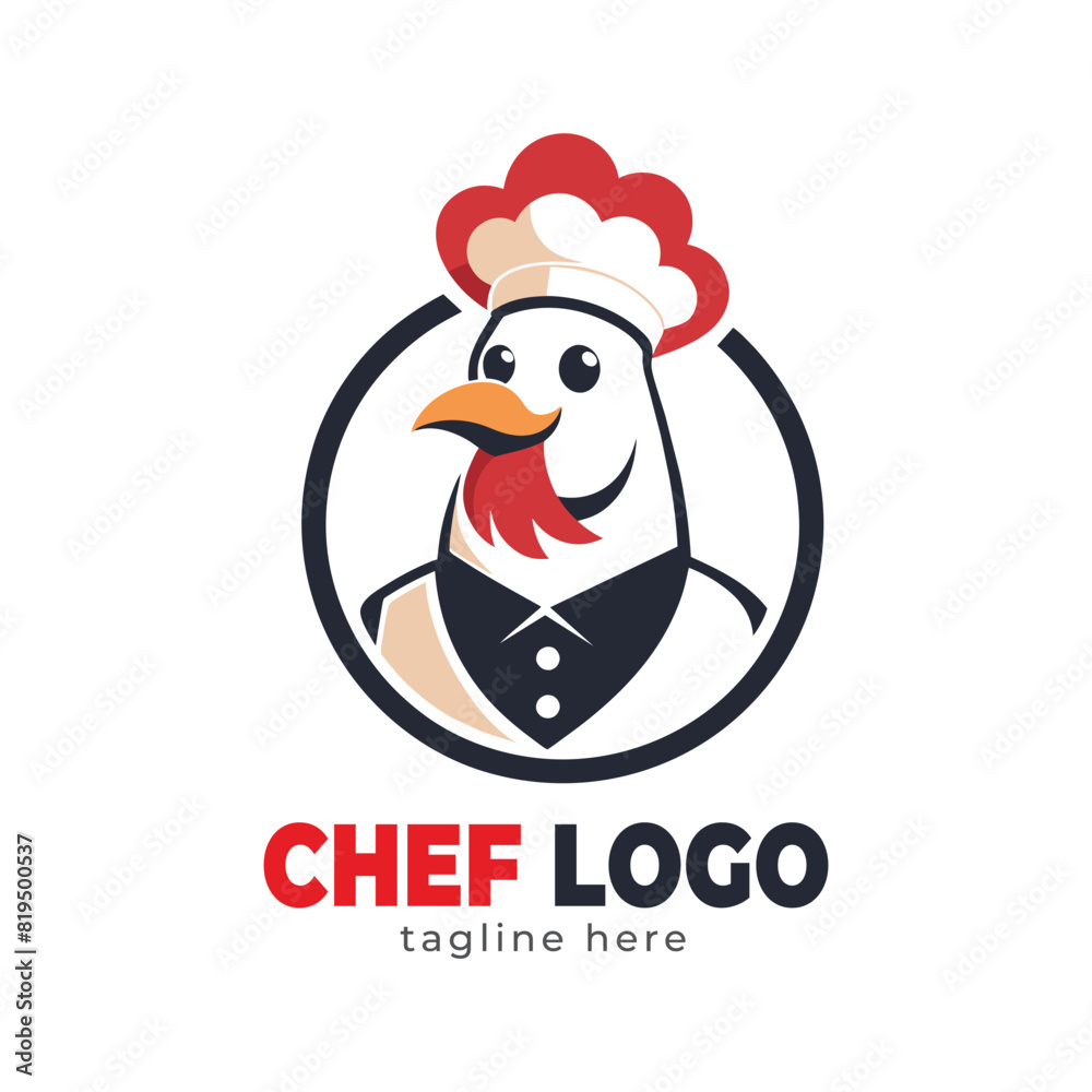 Detailed chef logo template Detailed chef logo template