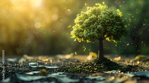 Transformative Growth:A Flourishing Tree Emerges from Financial Prosperity