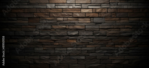 Brown and gray dark stone brick wall background  Abstract wall texture wallpaper