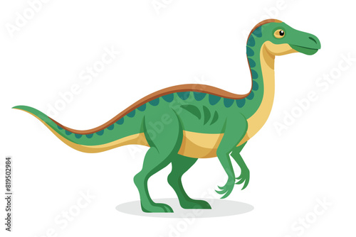 Dinosaur animal flat vector illustration on white background.