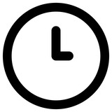 wall clock icon, simple vector design