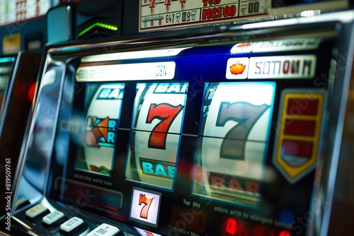 A slot machine showing a large payout