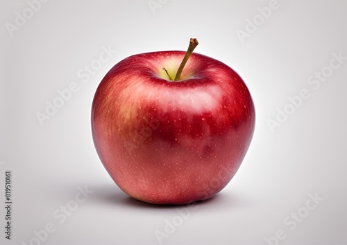 A red apple isolated on a white background, featuring a clipping path and full depth of field.