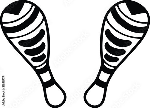 Rumba shakers Hand drawn in line style