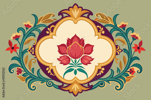 Decoration classic ornament frame flower 