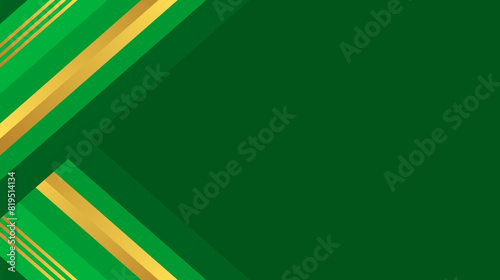 luxury green background banner design with gold border frame for award events, certificates, 