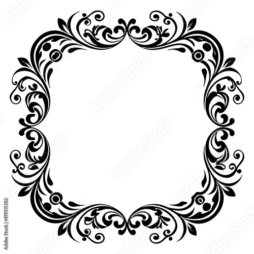 Square Frame with Ornate Decorative Elements