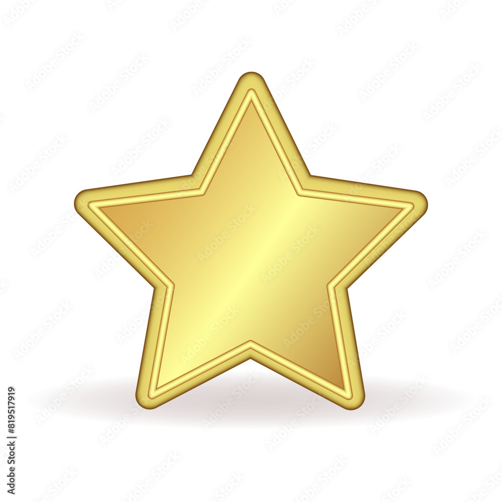 Golden star. Design element for designing business and entertainment projects. 3 D. Vector illustration. Golden star. Design element for designing business and entertainment projects. 3 D. Vector illustration.