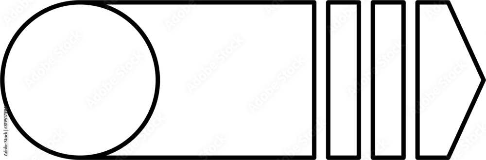 Label arrow design element vector outline Label arrow design element vector outline