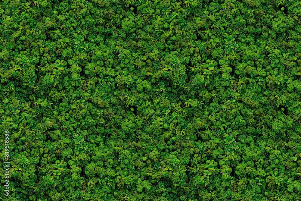 Lush green foliage forming a seamless, natural pattern perfect for decoration, tile designs, and ornamental use Lush green foliage forming a seamless, natural pattern perfect for decoration, tile designs, and ornamental use