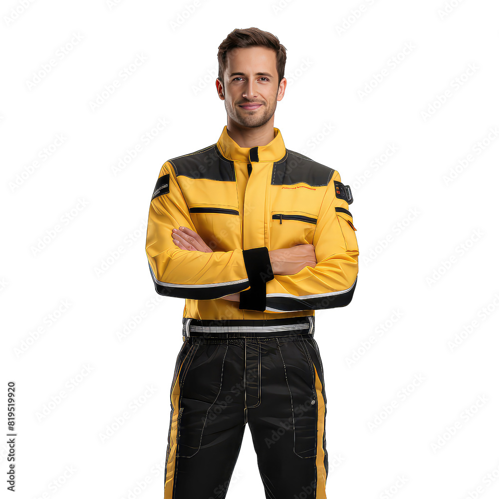 Portrait of a racing driver on transparent background png Portrait of a racing driver on transparent background png