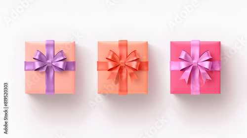 3d color giftbox Present gift boxes icon closed, generative Ai
