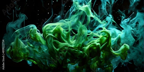 abstract art of colored liquid smoke in dynamic motion