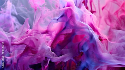 abstract art of colored liquid smoke in dynamic motion