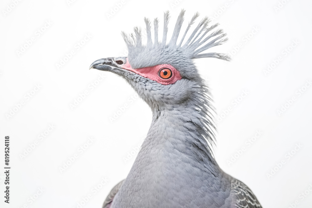 Close-up Portrait of a Victoria Crowned Pigeon with Spiky Feathers Close-up Portrait of a Victoria Crowned Pigeon with Spiky Feathers
