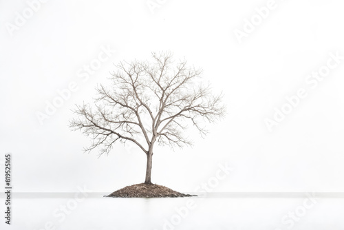 Solitary Tree on a Foggy Shore