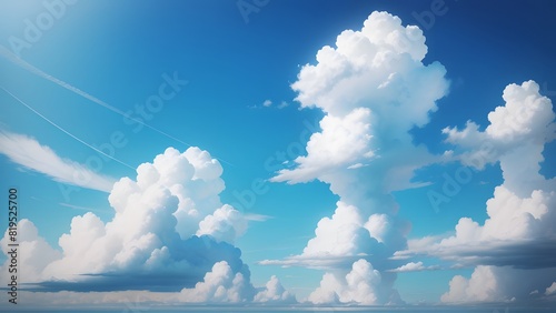 いびつな形をした雲の風景