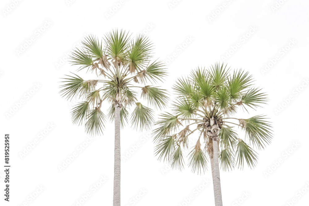 Obraz premium Palm Trees Against White Sky