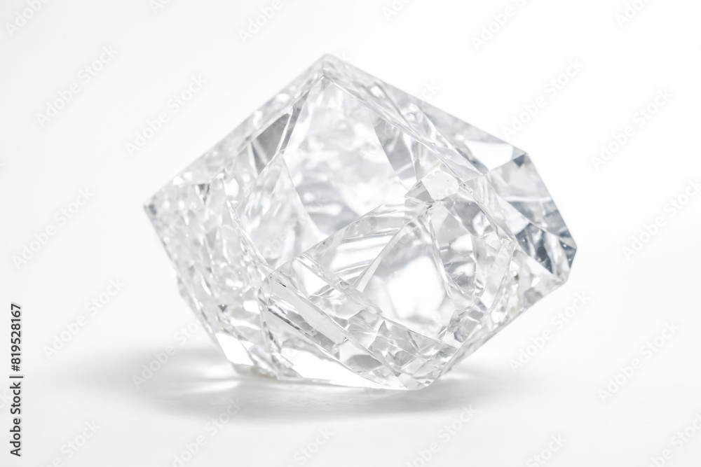 Clear Crystal on White Background Clear Crystal on White Background