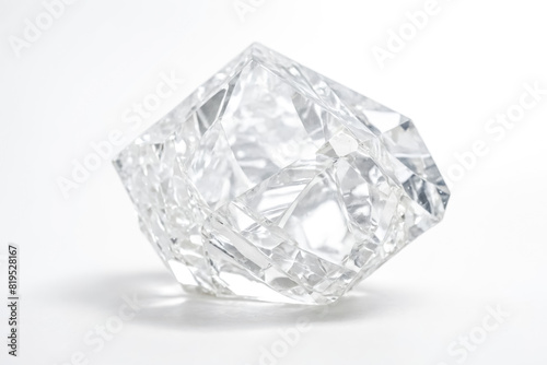 Clear Crystal on White Background
