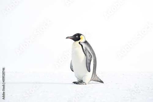 Emperor Penguin Standing on Snow