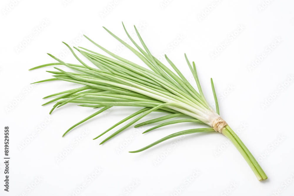 Fototapeta premium Fresh Green Onions Isolated on White Background