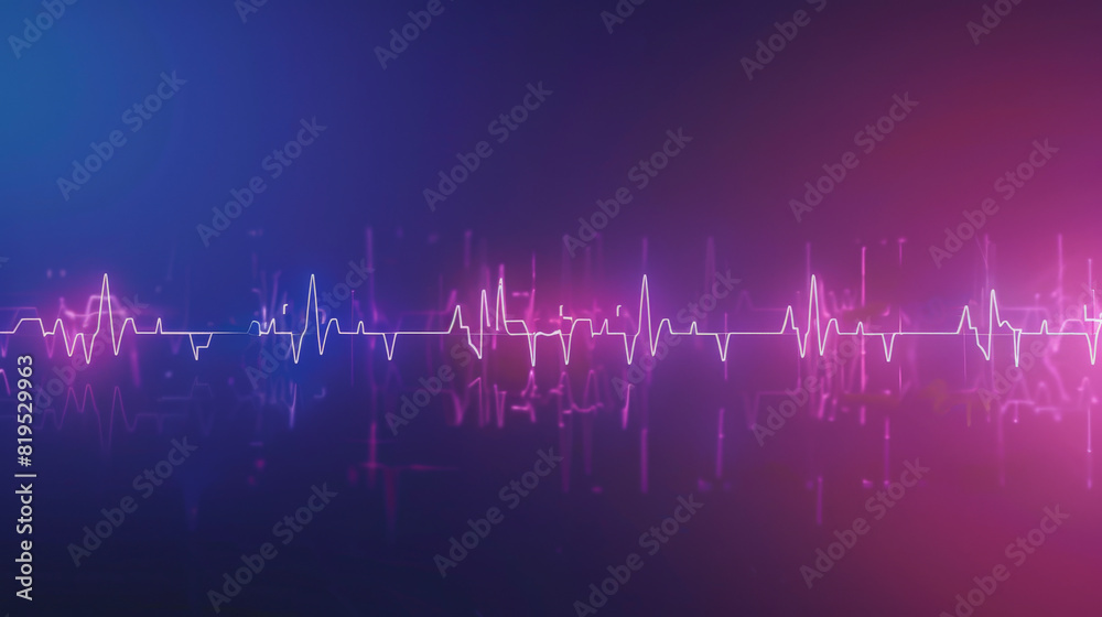 A digital illustration of an EKG heartbeat line with electric effects on a dark background, symbolizing energy, health technology, and vitality.