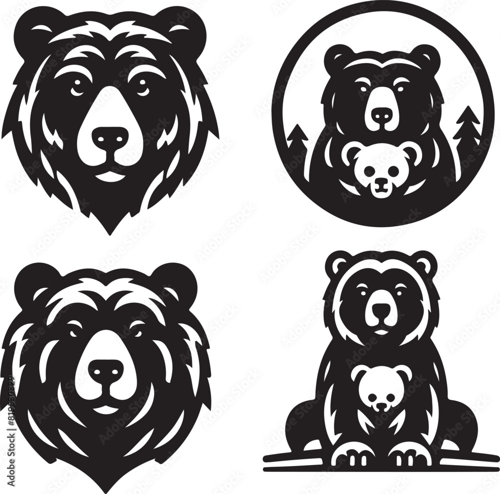 grizly bundle art ilstration grizly bundle art ilstration