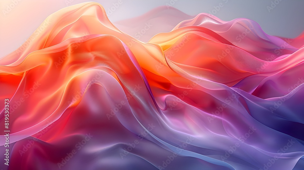 Vibrant and Dynamic Fabric Waves in Cascading Colorful Gradient