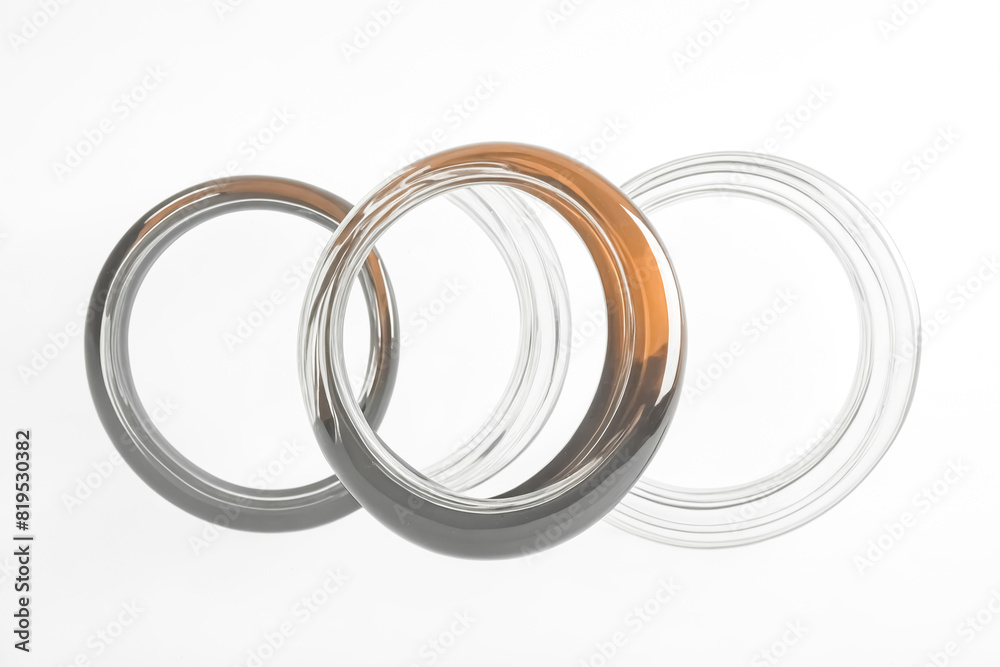 Abstract Rings in White Background Abstract Rings in White Background