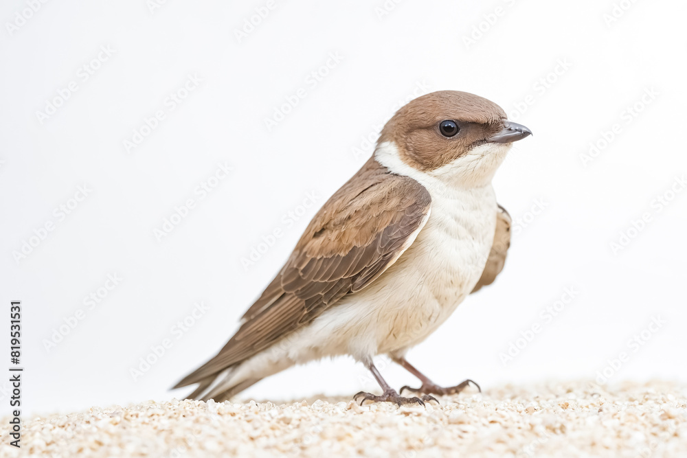 A White-throated Swallow Perched on a Sand Dune A White-throated Swallow Perched on a Sand Dune