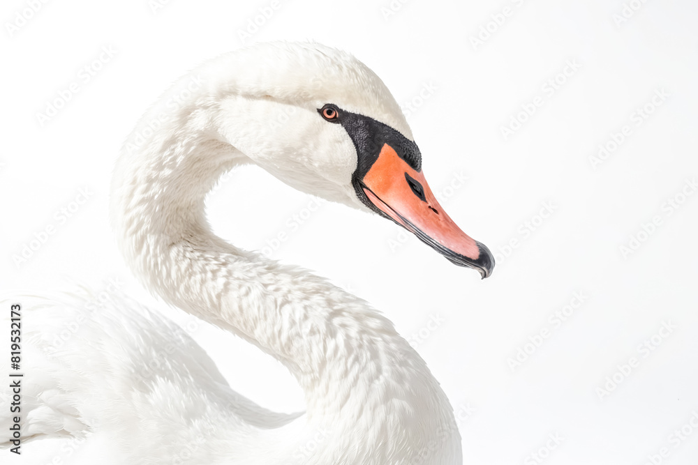 Fototapeta premium Elegant White Swan Close-up