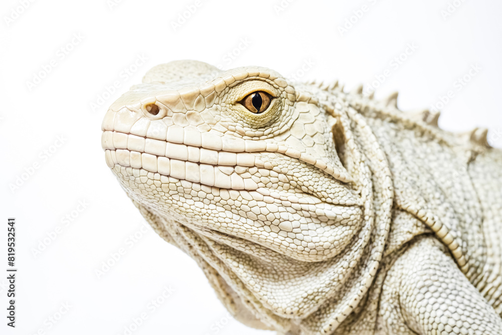 Fototapeta premium Close-up of a White Lizard's Face