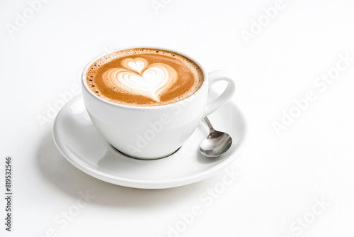 Cup of Coffee with Heart Design