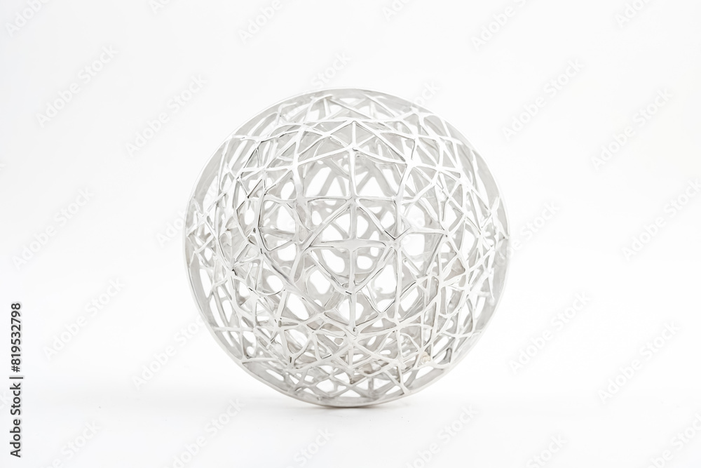 Silver Sphere with Intricate Design Silver Sphere with Intricate Design