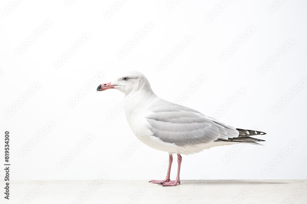 Obraz premium Seagull on a White Background